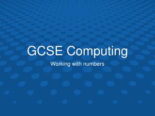 GCSE Computing