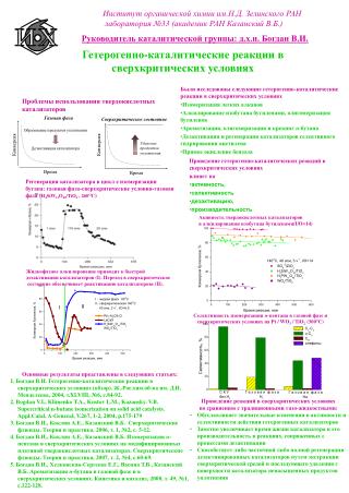 Гетерогенно-каталитические реакции в сверхкритических условиях
