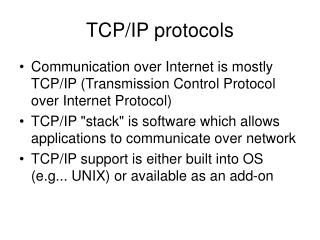 TCP/IP protocols