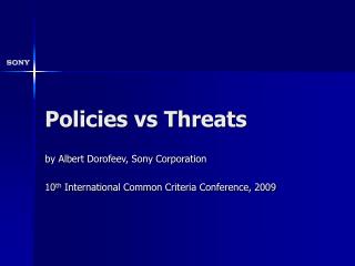 Policies vs Threats