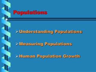 Populations