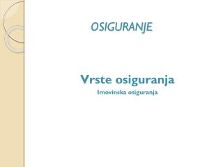 OSIGURANJE