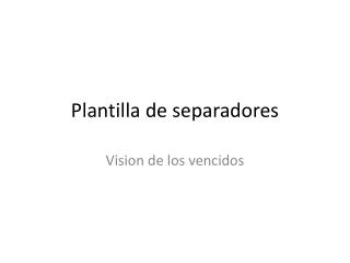 Plantilla de separadores