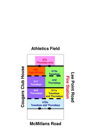 U15s Tuesdays and Thursdays