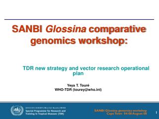 SANBI Glossina comparative genomics workshop: