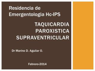 Taquicardia paroxistica supraventricular