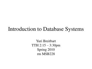 Introduction to Database Systems