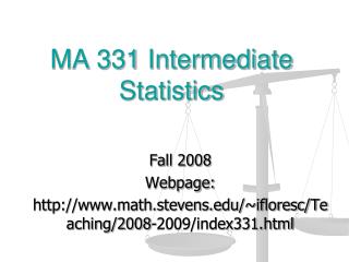 MA 331 Intermediate Statistics