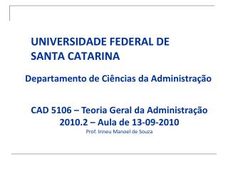 UNIVERSIDADE FEDERAL DE SANTA CATARINA