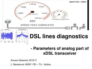 DSL lines diagnostics