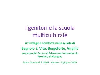 I genitori e la scuola multiculturale