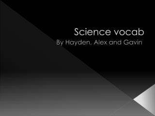 Science vocab