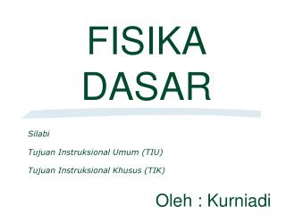 FISIKA DASAR