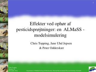 Effekter ved ophør af pesticidsprøjtninger: en ALMaSS - modelsimulering
