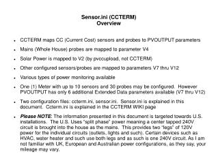 Sensori (CCTERM) Overview
