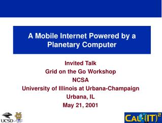 A Mobile Internet Powered by a Planetary Computer