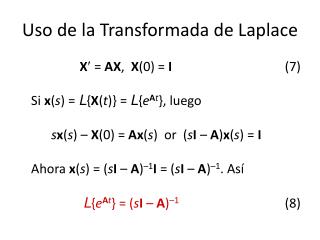 Uso de la Transformada de Laplace