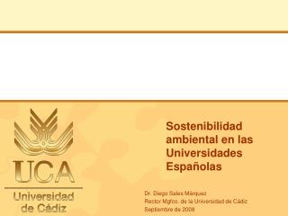 Sostenibilidad ambiental en las Universidades Españolas