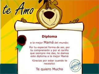 Diploma a la mejor Mamá del mundo: