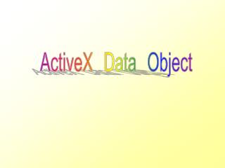 สถาปัตยกรรม ActiveX Data Object (ADO)