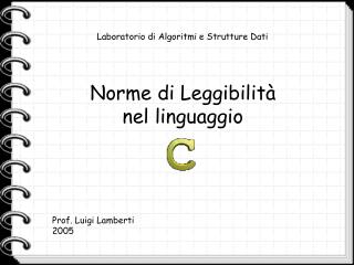 Norme di Leggibilità nel linguaggio