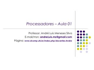 Processadores – Aula 01