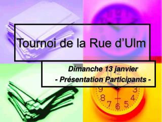 Tournoi de la Rue d’Ulm