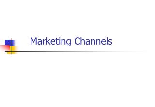 Marketing Channels