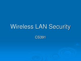 Wireless LAN Security