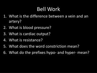 Bell Work