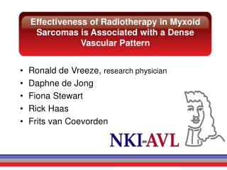 Effectiveness of Radiotherapy in Myxoid Sarcomas is Associated with a Dense Vascular Pattern