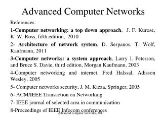 Advanced Computer Networks