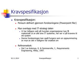Kravspesifikasjon