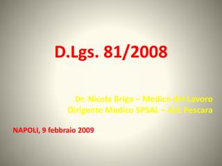 D.Lgs. 81/2008