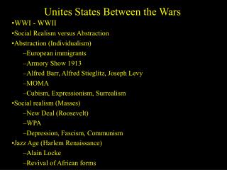 Unites States Between the Wars