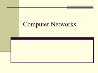 Computer Networks