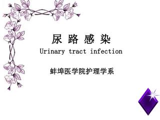 尿 路 感 染 Urinary tract infection 蚌埠医学院护理学系