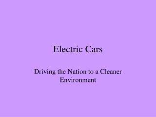 Electric Cars