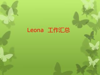 Leona 工作汇总