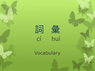 詞 彙 cí huì