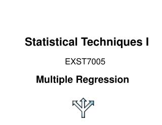 Statistical Techniques I