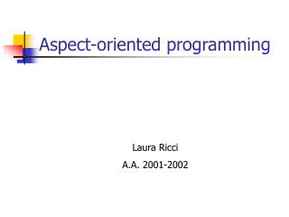Aspect-oriented programming