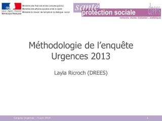 Méthodologie de l’enquête Urgences 2013