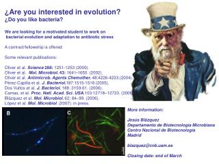 ¿Are you interested in evolution? ¿Do you like bacteria?