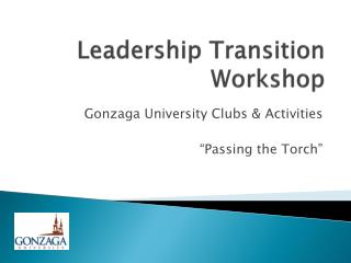 Leadership Transition Workshop