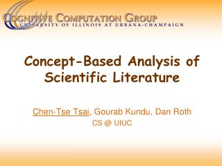 Concept-Based Analysis of Scientific Literature
