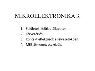 MIKROELEKTRONIKA 3.