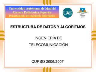 ESTRUCTURA DE DATOS Y ALGORITMOS