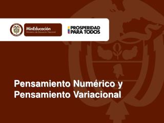 Pensamiento Numérico y Pensamiento Variacional