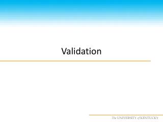 Validation